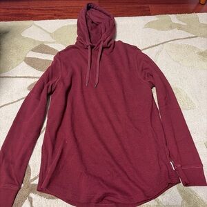 American Eagle Men’s XS Waffle Knit Thermal Hoodie Maroon